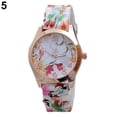 thumbnail image 6 of Anvazise 4Pcs Women Flower Print Silicon Band Arabic Numerals Dial Quartz Wrist Watch color 2 size 2, 6 of 8