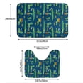 thumbnail image 3 of Yiaed Little Pirate Crocodile Print Bathroom Mat Set 2 Pieces Mat Anti-Skid Pad Ultra Soft and Absorbent Bathroom Bath Mat Contour Bath Rugs for Toilet Base, 3 of 6