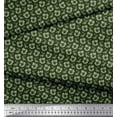 thumbnail image 3 of Soimoi Green Cotton Duck Fabric Leaves & Floral Decor Fabric Printed Yard 44 Inch Wide, 3 of 3
