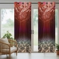 thumbnail image 5 of Outdoor Curtains for Patio Waterproof, Red Ocean Waves Outdoor Privacy Panels Grommet, Summer Beach Coastal Abstract Blackout Outside Curtains for Porch/Cabana/Pergola/Gazebo 54"x108", 1 Panel, 5 of 8