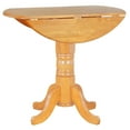 thumbnail image 5 of Selections 42 in. Round Extendable Pedestal Light Oak Wood Drop Leaf Dining Table (Seats 6), 5 of 5