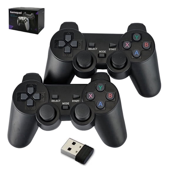 Wireless Gamepad for M8/M15 Game Stick & PC & SF3000/SF3000 HD – 2.4G Controller with Joystick, Plug & Play, 2pcs
