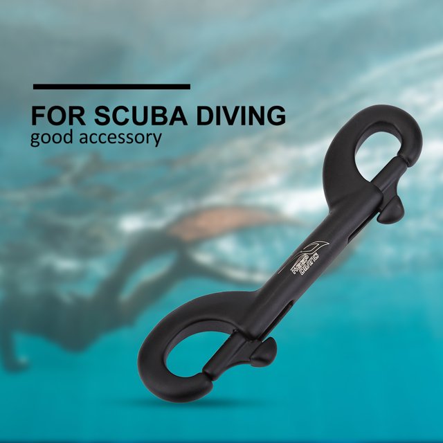 Gancho de buceo de acero inoxidable duradero Gancho de buceo con clip de doble punta Broche de buceo a presión 3.5in, 3.9in, 4.5in Disponible(90mm) Ecomeon no