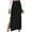 A01_Black, variant on pbnbp Women High Elastic Waist Bodycon Skirts Solid Knit Straight Stretch Pencil Maxi Skirt Wrap Side Split Long Skirt
