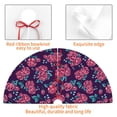 thumbnail image 4 of Sikiie Rose Flowers 30-48 inches {designName} Print Christmas Tree Skirt Snowman Xmas Tree Skirt with Edge Christmas Decorations for Holiday Party48", 4 of 7
