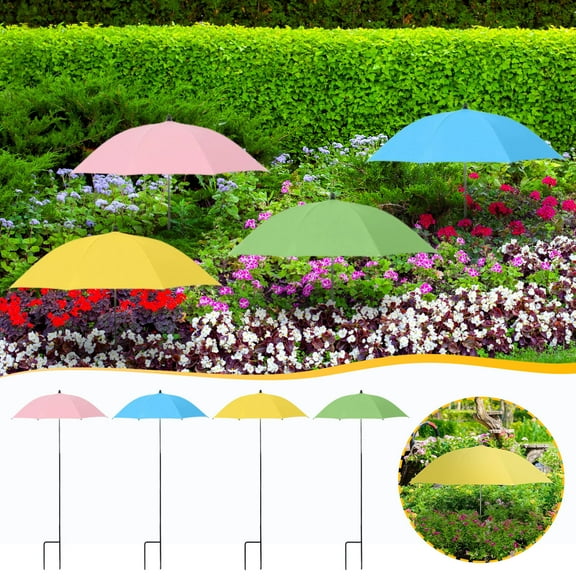 Outdoor Umbrella, Garden Umbrella for Outdoor Plants, Shade Umbrella Sun Protection, Shades Cover for Garden Beds, Potted Plants, Blue