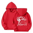 thumbnail image 3 of YOUYEDIAN Ballet Dancing Hoodies for Girls Sweatshirt Ballerina Dancer Pullover Hoodie Dance Girl Heart Beat Hoodie Red 6-7 Years, 3 of 3