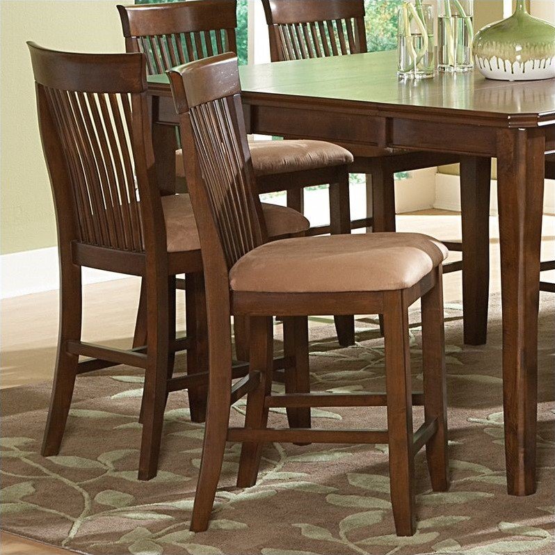 Steve Silver Montreal Counter Dining Chair in Dark Oak (set of 2)