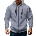 thumbnail image 1 of Ceisia Men's All Seasons Casual Solid Color Zipper Round Neck Long Sleeve Top - Comfortable Daily Gift Outdoor Wear, 1 of 8