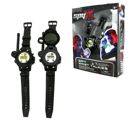 SpyX / Spy Wrist Talkies. 8-1 Multifunctional Walkie Talkies Toy Spy Watch for Kids. Hands-Free Two-Way Radio Spy Gadget Watch for Junior Secret Agent / Ninja Spy. 2-Pack