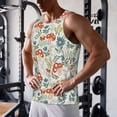 thumbnail image 5 of Qekee Garden Of Little Bunnies Print Men's Workout Tank Tops,Sleeveless Muscle Gym Shirt Quick Dry, Men's Gym Training Athletic Workout Shirts -Large, 5 of 7