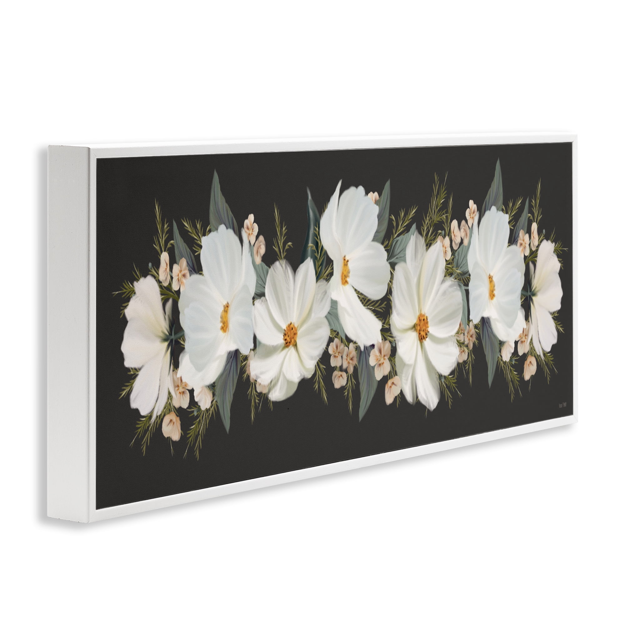 Stupell Industries Line Of Lace Cosmos White Framed Giclee Art, design by House Fenway