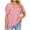 Pink, variant on Tops Women's Sales Flowy Summer-Beach Lightweight Shirts Solid Elegant Ladies Tshirts Fluffy Short Sleeve Tee Fashion Sports Tops Tshirt Athletic Vintage V-Neck T-shirt Blouse Pi