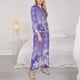 thumbnail image 3 of Balery Snowflakes Conjunto de Pijama con Estampado para Mujer, Conjunto de Dos Piezas con Manga Larga, Ropa de Dormir Suave con Bolsillos, Pijamas Cómodos-Large, 3 of 7