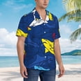 thumbnail image 3 of Kll Men'S Hawaiian Shirt Short Sleeve Button Down Beach Shirts-Cartoon Shark, 3 of 7