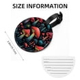 thumbnail image 5 of mushroom 2pcs PU Leather Round Bag Tags with Privacy Cover and Name ID Tag - Suitcase Tags for Travel Luggage, Handbags, Backpacks, School Bags, 5 of 6