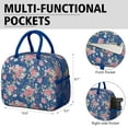 thumbnail image 6 of Obrewu Pioneer Flower Lunch Bag for Adult, Insulated, Leakproof, Oxford Cloth, 6 of 7