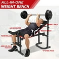 thumbnail image 3 of Zimtown Folding Olympic Weight Bench, Adjustable Professional Multi-Functional Workout Bench set,  for Weight Lifting and Strength Training, 3 of 7