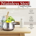 thumbnail image 2 of Alpine Cuisine Stainless Steel Dutch Oven Belly Shape 2 Quart - Dutch Oven Pot with Lid, Stove Top Cookware for Cooking, Comfortable Handles, Dishwasher Safe & Easy to Clean, 2 of 7