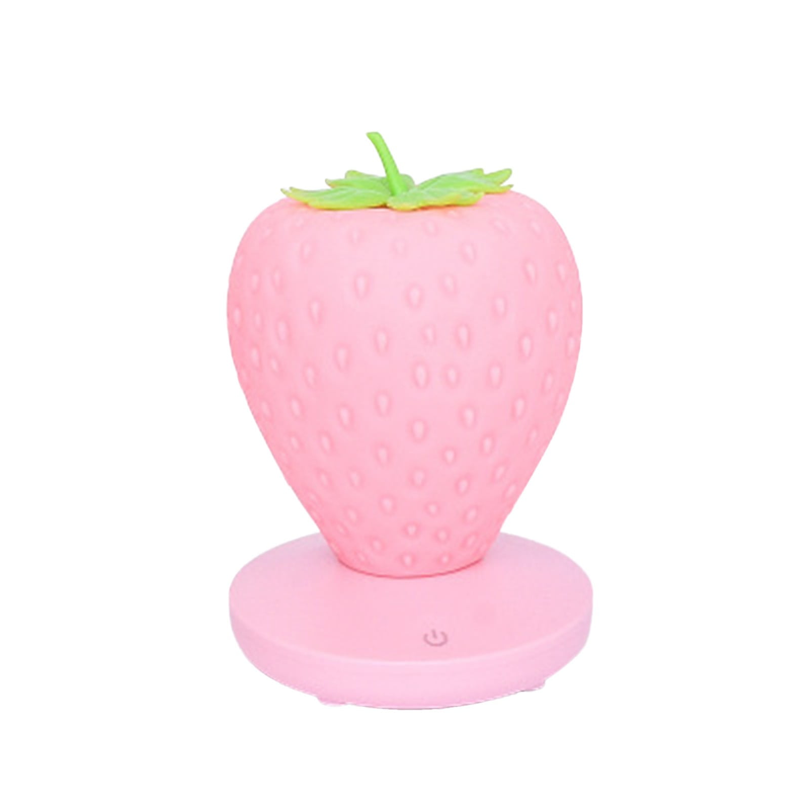 pdqouc Creative Strawberry Lamp Nursery LED Cute Kids Night Light Children's Bedside light Birthday Wedding Gifts for Girls Women Bedroom Lights Decor