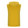 thumbnail image 5 of Wyobmus Mens Loose Fit Sleeveless Hooded Tops Lightweight Zip Up Hooded Tank Tops Bodybilding Gym Sweatshirt Vest Twill Hoodies With Pockets Yellow, 5 of 6