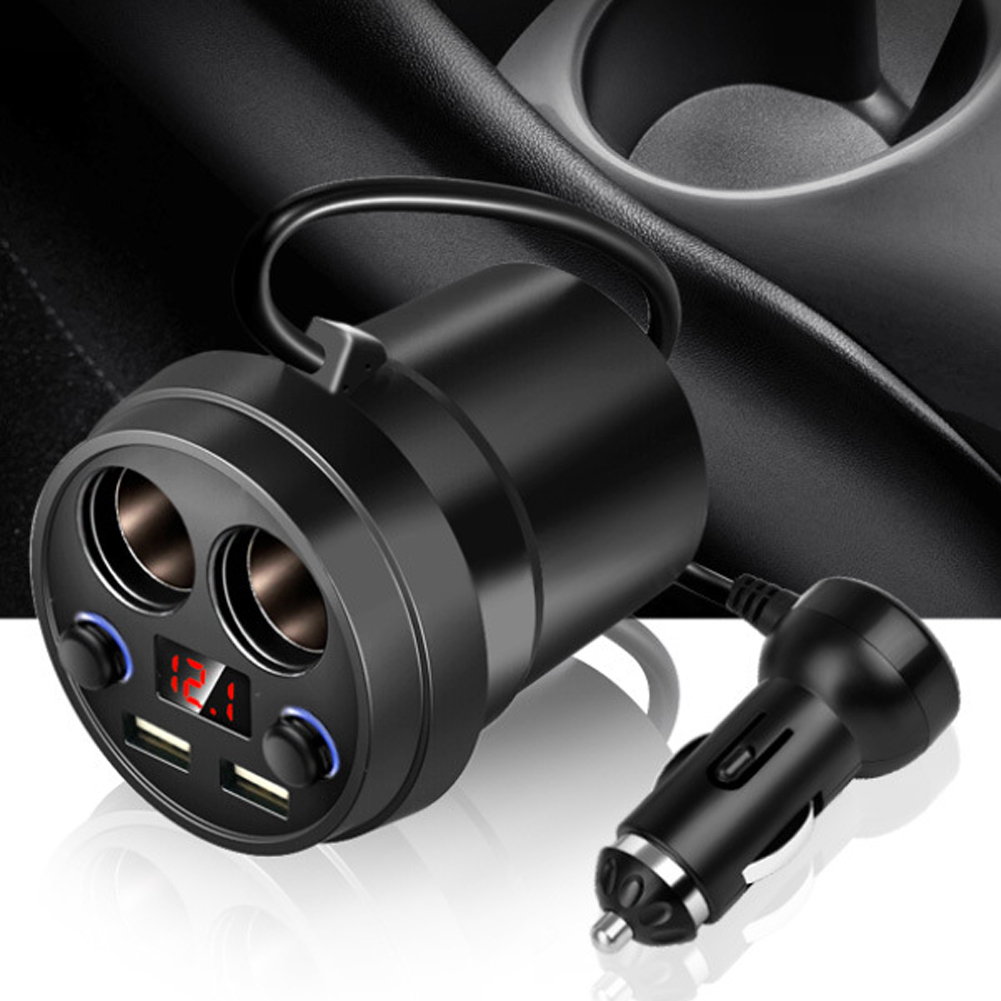 EBTOOLS Dual USB Car Lighter Socket Splitter Power Adapter Charger