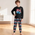 thumbnail image 2 of Kids Outfits Set 6 7 Six Seven Letter Outfits Set Comfortable Girls 67 Doodle Print Long Sleeve Homewear Soft Two Piece Sleepwear Black 9-10 Years, 2 of 8