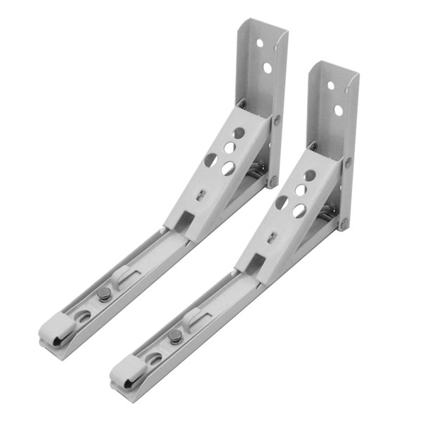 2 uds soporte de ángulo plegable triangular soporte de estante ahorro de espacio bisagras de pared pesadas 8 pulgadas de blanco kusrkot Soporte de ángulo plegable