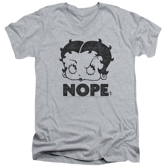 Betty Boop - Boop Nope - Slim Fit V Neck Shirt - Small