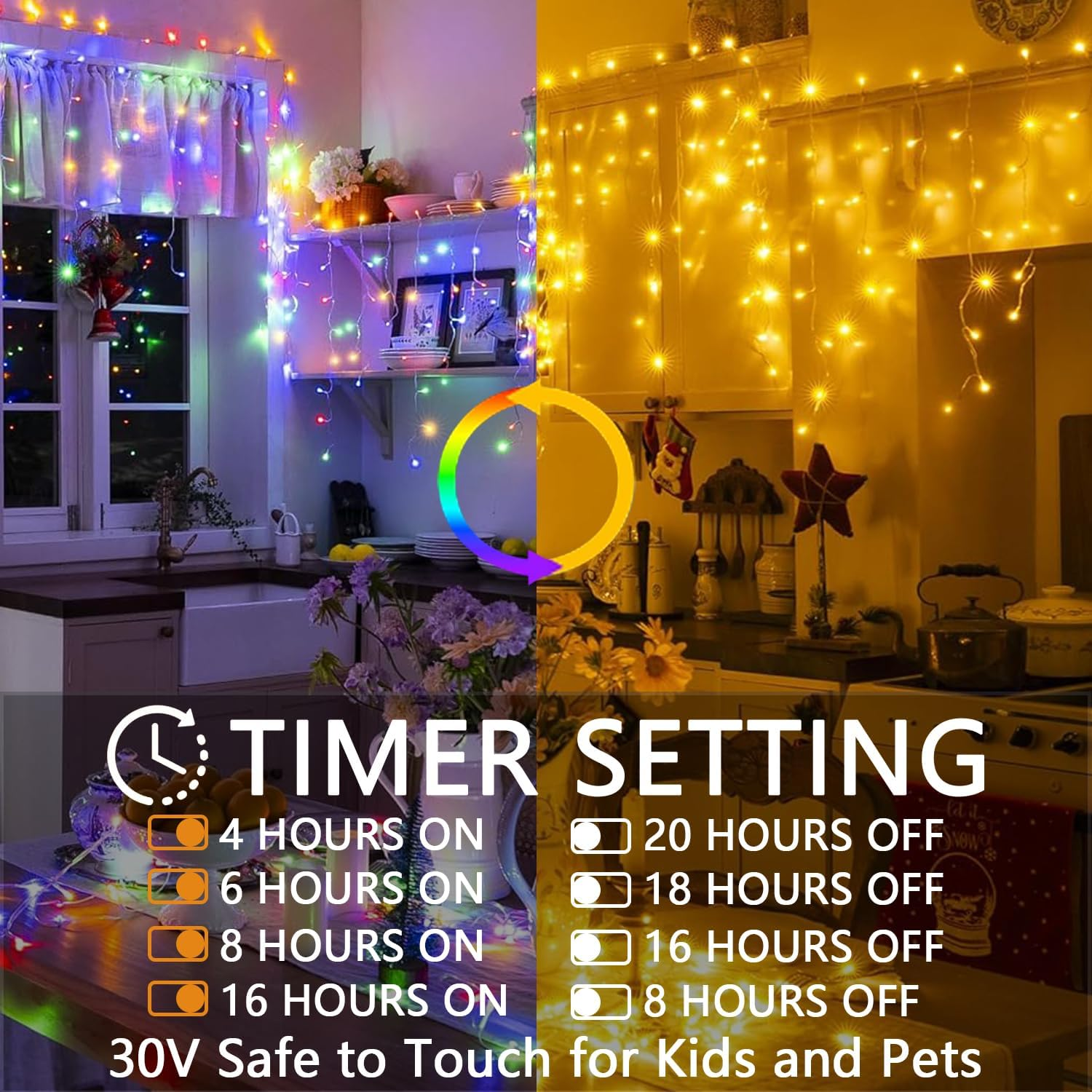 Christmas String Lights Outdoor - 131Ft/40M 1680 LED 8 Modes with Remote Control and App Waterproof Christmas Lights for Patio Yard Garden Wedding Party-Warm White to Multicolor