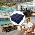 thumbnail image 5 of Bxaolu Rocking Chair Cushion, Water Resistant Thicken Durable Tufted Pads, Set of Seat & Back Cushion with Ties for Indoor Outdoor Rocker, 2 Piece, Navy, 5 of 9