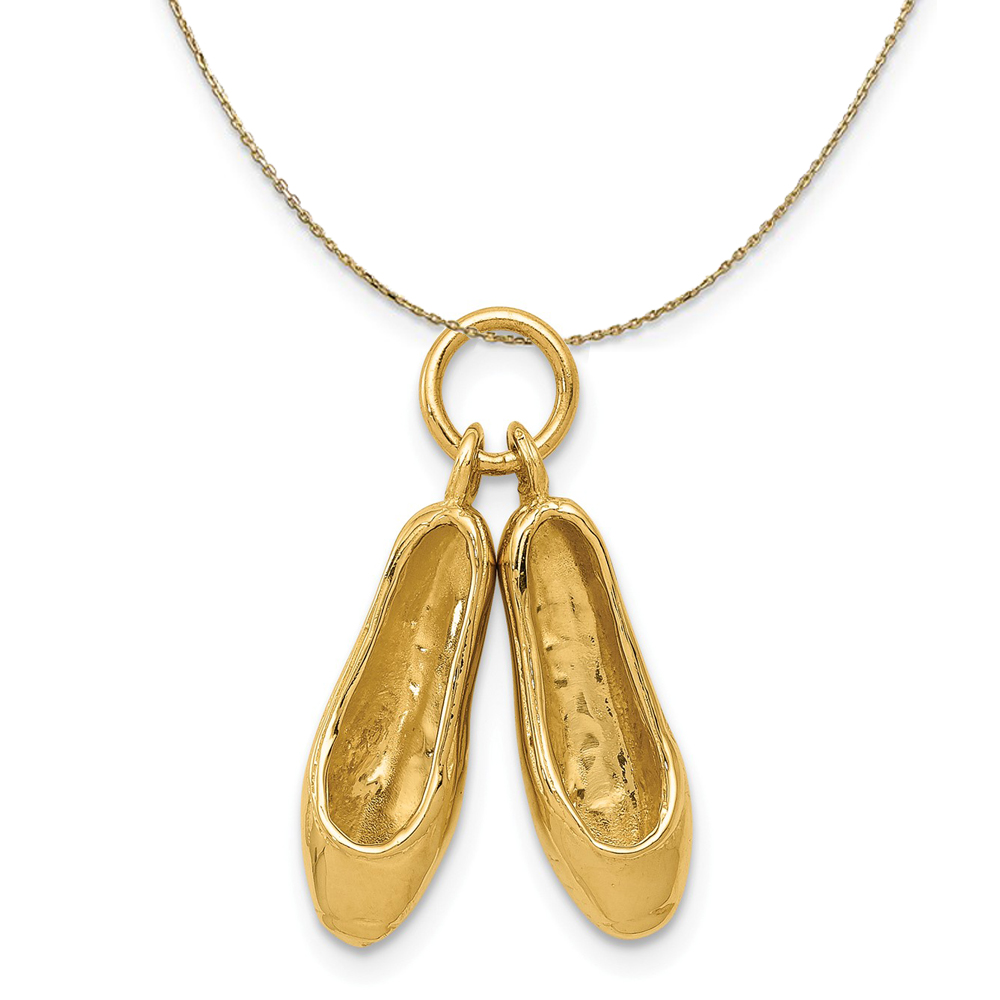 14k Yellow Gold Ballet Slippers 