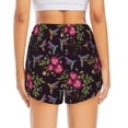 thumbnail image 2 of Lsque Flowers And Humming Bird1 Printed Women's Running Shorts with Liner Pockets,Elastic Quick Dry Workout Athletic Gym Yoga Shorts,Womens High Waist Shorts-Small, 2 of 9