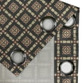 thumbnail image 5 of Ambesonne Abstract Grommet Curtain, Retro and Geometrical, 50" x 63", Black Vermilion Beige, 5 of 6