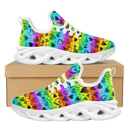 

LGBT Pride Sketch Print Platform Sneakers Breathable Lace Up Basketball Shoes Fashion Casual Vulcanized Shoes Zapatos