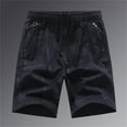 thumbnail image 3 of Aayomet Mens Workout Shorts Casual Loose Plus Size Patchwork Overalls Shorts Pants (Navy, XXXL), 3 of 4