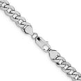 thumbnail image 3 of Primal Gold 14 Karat White Gold 8mm Flat Beveled Curb Chain Necklace, 3 of 7