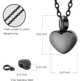 thumbnail image 5 of Mini Heart Cremation Urn Necklace for Ashes for Women Men Cremation Locket Jewelry with Keepsake Urn Memorial Ash Jewelry, 5 of 6
