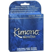 Angle View: Kimono Condoms MicroThin Latex 24 Each (Pack of 6)