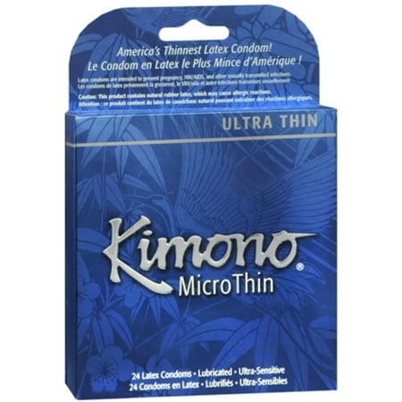 Kimono Condoms MicroThin Latex 24 Each (Pack of 6)