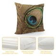 thumbnail image 4 of Orinice Peacock Feather Graphic Decorative Cushion Throw Pillow Cover for Home Couch Living Room Bed Sofa Soft and Durable Pillow Case 1PC 12x12in, 4 of 5