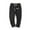 Black, variant on FDGIU Summer Linen Pants for Men - Elastic Waist Straight Leg Beach Pants, Loose Fit Casual Trousers with Drawstring, Lightweight Breathable Suit Pants