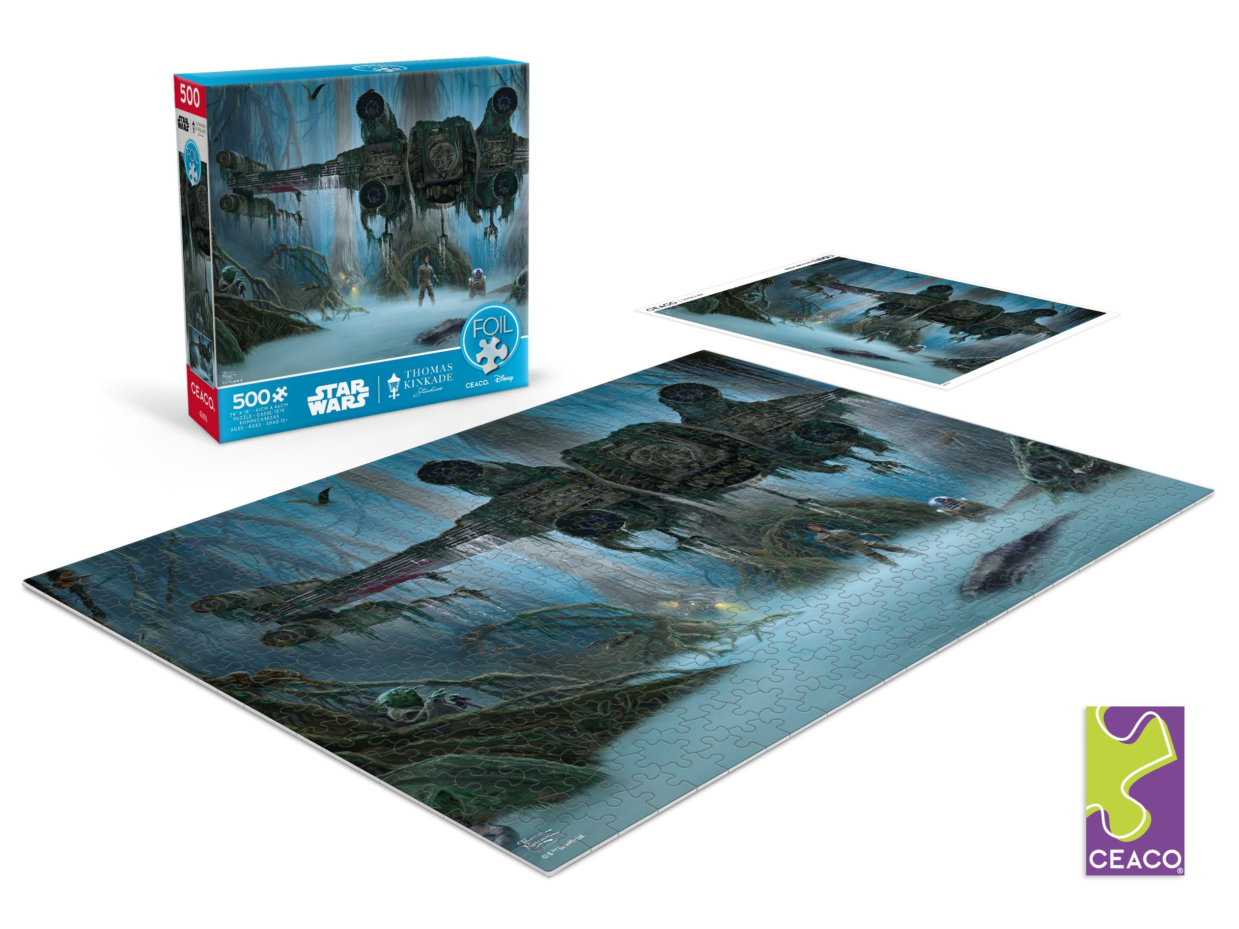 Ceaco Do. Or Do Not. There Is No Try. Thomas Kinkade Star Wars 500 Piece Interlocking Jigsaw Puzzle