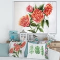 thumbnail image 2 of Orange VIntage Roses With Green Leaves 32 in x 24 in Framed Painting Canvas Art Print, by Designart, 2 of 5