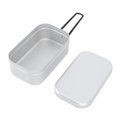 thumbnail image 2 of Camping Lunch Box, Portable Aluminum Food Container With Foldable Handle For Outdoor Cooking, 6.5 X 3.9 X 2.6", 2 of 8