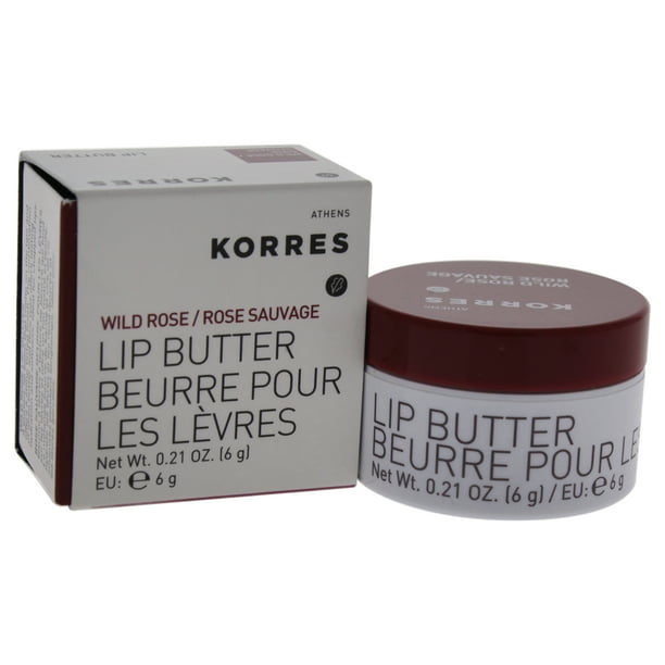 Korres Lip Butter Wild Rose by Korres for Women 0.21 oz Lip Balm