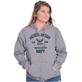 thumbnail image 3 of United States Navy Logo Anchor Aweigh Unisex Plus Size Zip Hoodie Brisco Brands 2X, 3 of 5