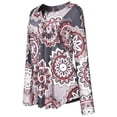 thumbnail image 6 of Fashion Print Tops And Blouses Women Sexy V-Neck Long Sleeve Ladies Top Loose and Comfortable Casual Roupas Feminina Clothes, 6 of 6