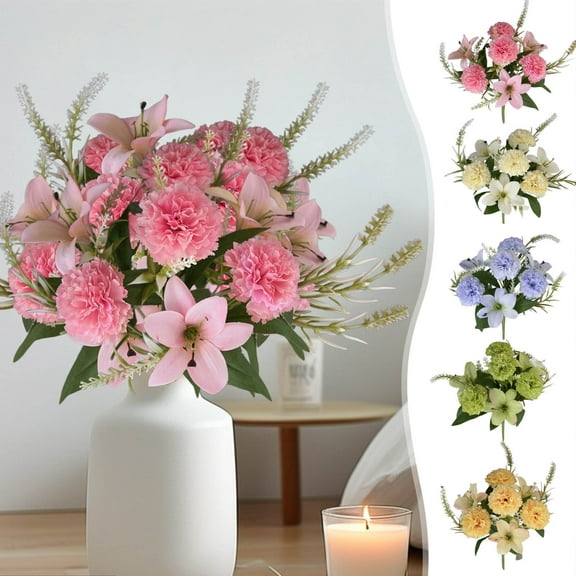 Artificial Flowers Single Stem 9.8 Inch Fake Silk Bloom for Home Decoration Wedding Handheld Vase Centerpiece Wall Arrangement by PALIFEUR