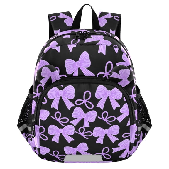 ALAZA Purple Bows Mini Backpack School Bookbag Age 3-7 Medium